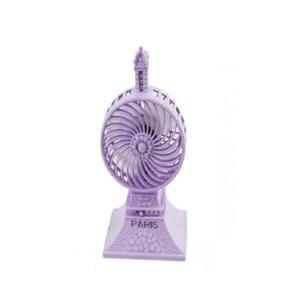 Eiffel Tower Shaped Mini Desktop Usb Fan - Violet