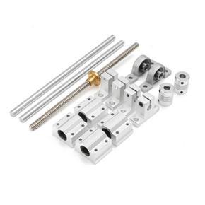 15pcs/set 400mm Optical Axis Guide Bearing Housings Linear Rail Shaft Support Screws Set