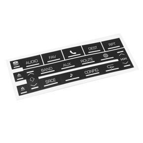 Ra(dio Bu-tton Stickers Stereo Ra(dio Navigation Bu-tton Repair Decals Sticker Replacement For Cadillac Escalade 2007-2014