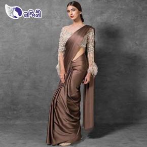 Tan Japani Silk Saree for Women