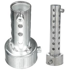 BRADOO- 2 Pcs Silver Motorcycle Exhaust Can Muffler Insert Baffle DB Killer Silencer, 42mm X 80mm & 42mm X 140mm