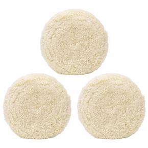 Polishing Pad, Soft Fibers Washable 3 Pieces Reusable Polishing Buffer Single Sided for Cars Trucks Motorcycles Ships