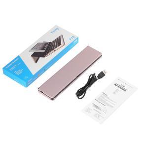 Tsing Compact Portable Tri-Foldable Aluminum Alloy 3.7V Wireless Key Board