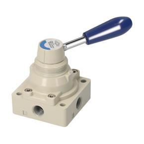 KKmoon Rotary Lever Hand Valve 3/8'' PT Air Flow Control 2 Position 4 Way Air Flow Control Pneumatic Air Hand Lever Valve 4HV310-10
