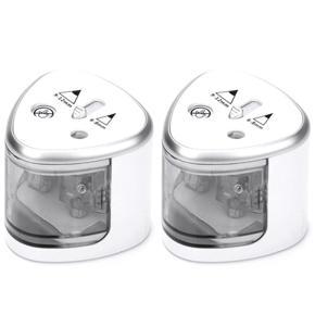 BRADOO 2X Tihoo Pencil Sharpener Electric Automatic Metal USB Stationery School Black Blade Cut