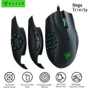 Razer Naga Trinity Gaming Mouse Wired Mice 16,000 DPI Optical Sensor Chroma RGB Lighting Replaceable Side Plate 2/7/12 Button Configurations Mechanical Switches