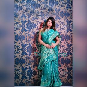 Half Silk Jamdani Saree For Women