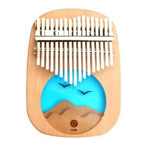 PURM Beech Thumb Piano Innovation Design, Epoxy Resin Kalimba 17-Tone Mbira Musical Instruments