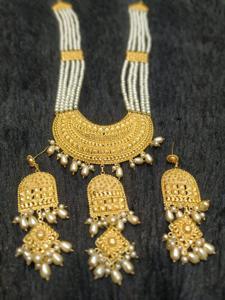 New Fashionable Pearl Party Gold Plated Necklace set for Women