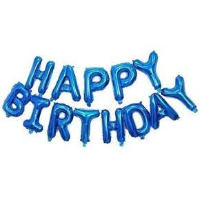Foil Balloon Birthday Banner(Navy Blue Color)