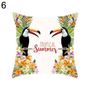 Lovely Toucan Leaves Square Throw Pillow Case Cushion Cover Home Sofa Cafe Decor