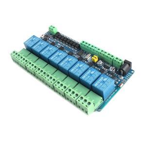 Modbus RTU 8 Channel 12V Relay Output Board Module Switch Input RS485 / TTL - Green