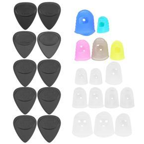 Frosted Guitar Picks Silicone Finger Cots Protector Unique Gift