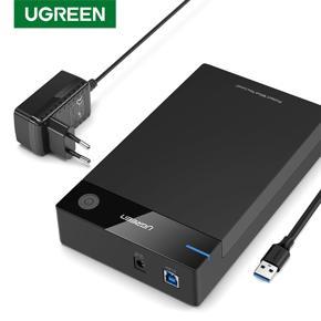 {Free 2 Pin EU Plug Adapter}UGREEN 3.5 inch HDD Case SSD Adapter SATA to USB 3.0 for Samsung Hard Disk Drive Box 1TB 2TB 2.5 External Storage HDD Enclosure