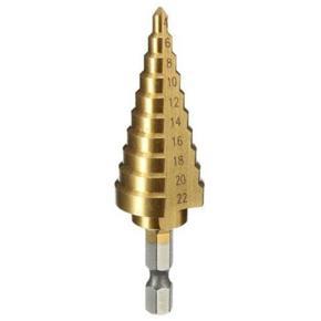 GMTOP 1Pc High-speed Steel Step Cone Dril Bit 4-22MM HSS Hexagonal Shank Tita-nium Step Cone Drill Bit for Drilling Holes