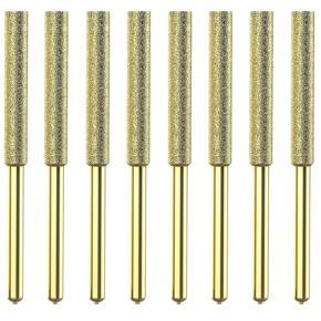 GMTOP 8Pcs Chainsaw Bits Tita-nium Plated Dia-mond Sharpener High Hardness Electric Chainsaw File