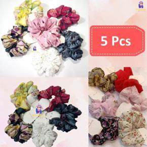 Scrunchies Hair Band for & Braselet for Girls -5 Pcs