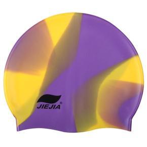 Swim cap silicone swimming cap JIEJIA swimming cap high elastic waterproof comfortable unisex swimming hat MC multicolor - Mc701 {average code}