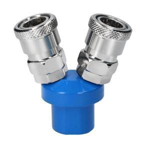 KKmoon Manifold Block Splitter 3 Way Quick Connect Air Hose Splitter Coupler Manifold Air Compressor C Type Quick Coupler