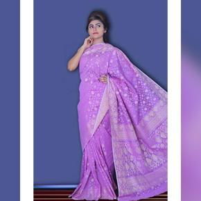 Blueviolet Jamdani Saree for Women