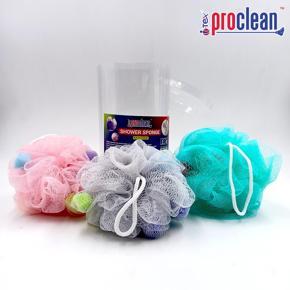 PROCLEAN Colorful Soft Sponge Bath Bubble Ball Foaming Shower Mesh Body Skin Cleaner Exfoliating Scrubber Back Brush Bathroom Accessories SPONGE BB-1046