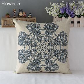 Geometric Natural Linen Pillow Case Waist Throw Cushion Cover Home Sofa Decor