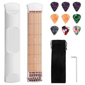 Pocket Guitar Practice Neck, Guitar Trainer 6 Fret Portable Guitar