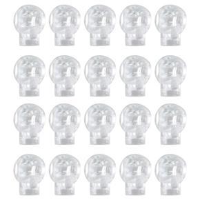 Cord Locks Ends Spring Stop Toggles 6.5mm Dia Hole 20pcs Clear White