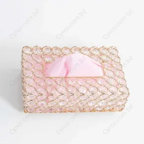 Golden Color Metal Body Tissue Box...