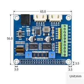 ARELENE For Raspberry Pi 4B 3B 3B+ Pi Zero 2 W Stepper Motor Driver Board DRV8825 Module Two Motor Road Expansion Board