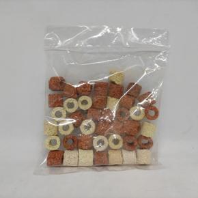 Mix Ceramic Ring (White & Red) For Aquarium Fish Tank & Other Fish Perming - 100gm