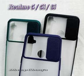 Realme 5 / Realme 5i / Realme C3 / Realme 6i / Realme Narzo 10A - Camera Protection Shutter Case Cover