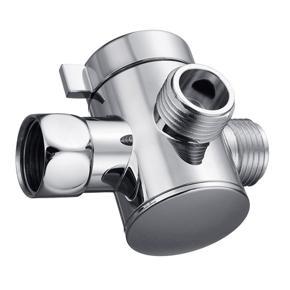 : 3-Way Shower Diverter Valve Mount G1/2 Handheld Shower Arm Diverter Splitter Polished Chrome Bathroom Shower System Replacement Part Attachment
