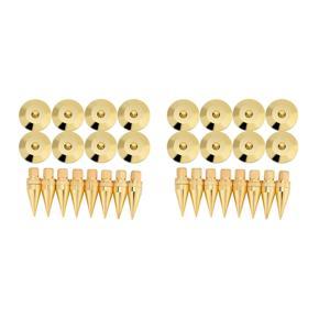 8 Pairs Copper Speaker Spike with Base Pad Feet Mat for DVD Player