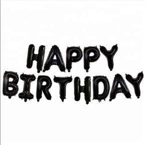 Foil Birthday Banner -  Black