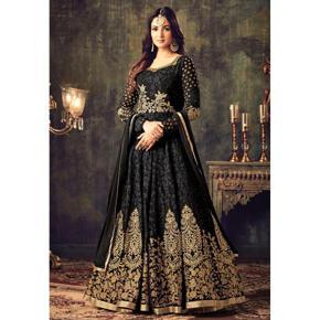Indian Traditional kamiz Gown Party dress pink colour Chiffon georgette For Women