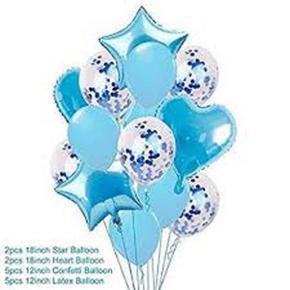 Metallic Chrome Latex, Foil Balloon Set of 14 pcs