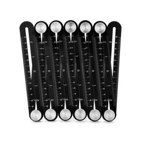 GMTOP 12 Fold Aluminium Alloy Ruler Multi Angle Measuring Rulers Ceramic Tile Opening Positioning Template Tools Architecture Working Craftsman Builders Multipurpose Utility Tool