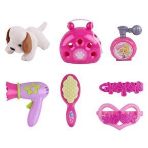 Individual Children's Play Pet Care Toys, Learning Puzzle Feeding Pet Carrier Role Play Puppy Fun Toy Simulation Pet Care Toys for Kids 7 Pieces Exquisite Product