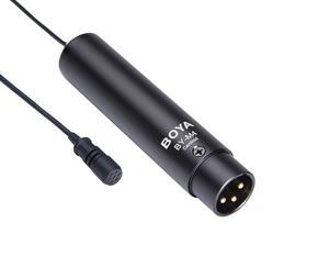 Boya BY-M4C Professional Cardioid Lavalier Microphone - XLR Connector - Clip-On Mic for Camcorders, Audio Recorders - Black