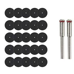 25Pcs 32mm Grinding Wheel with Mandrels for Rotary Tools Resin Cutting Disc Mini Circular Saw  Rotary Cut Off Wheel
