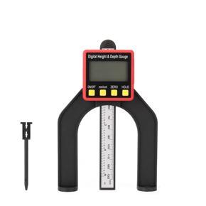 0-80mm 0.01mm LCD Digital Display Height Depth Counting Depth Meter Woodworking Depth Gauge AlTim-eter Woodworking Ruler Digital Caliper Tool Wood Working Measuring Tools with Magnetic Feet