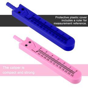 XHHDQES 2 Pcs EKG Caliper ECG Calipers Measuring Tool with Ruler Electrocardiogram Drafting Divider for Nursing (Blue and Pink)