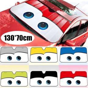 Eyes Heated Windshield Sunshade Car Window Windscreen Cover Sun UV Protection - yellow