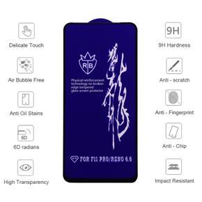 OPPO F11 Pro Rinbo Type Tempered Glass Screen Protector (Better than 6D/9D/11D)- Black