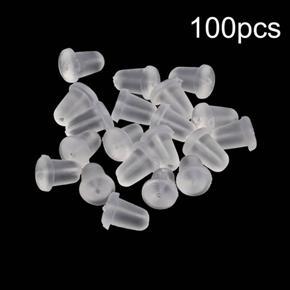 100pcs/lot Bullet-shaped Rubber Earring Backs Stoppers Ear Stud Earrings Cap