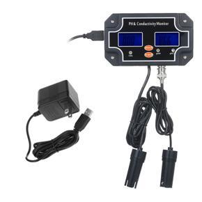 2 in 1 Water Quality Tester pH/EC Meter Waterproof Double Display Tester Black PH/EC-2681