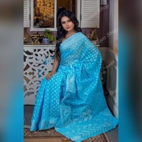 Kashmeri Half Silk Jamdani Saree