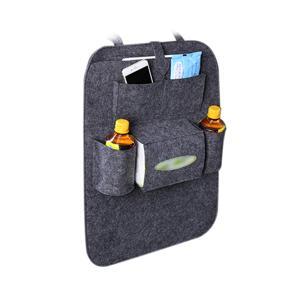 Auto Car Backseat Organizer Car-Styling Holder Felt Covers Versatile Multi-Pocket Seat Wool Felt Storage Container Hanging Box Multifunction Vehicle Accessories Bag
