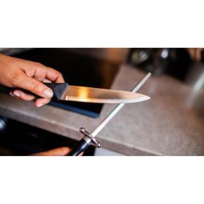 Knife Sharpening Rod 12 Inch Kitchen Honing Steel Knife Sharpening Carbon Steel Durable Stainless Steel Knife Sharpener